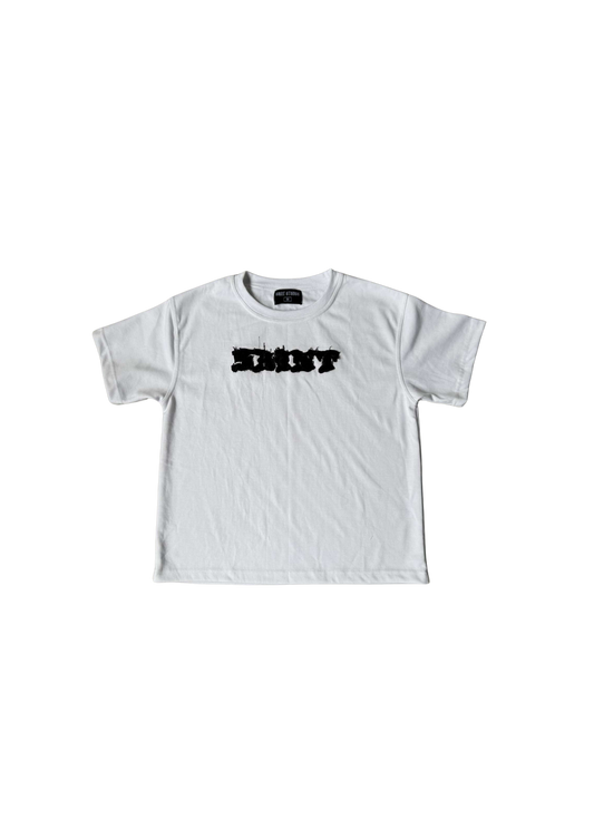 WHITE CROPPED T-SHIRT