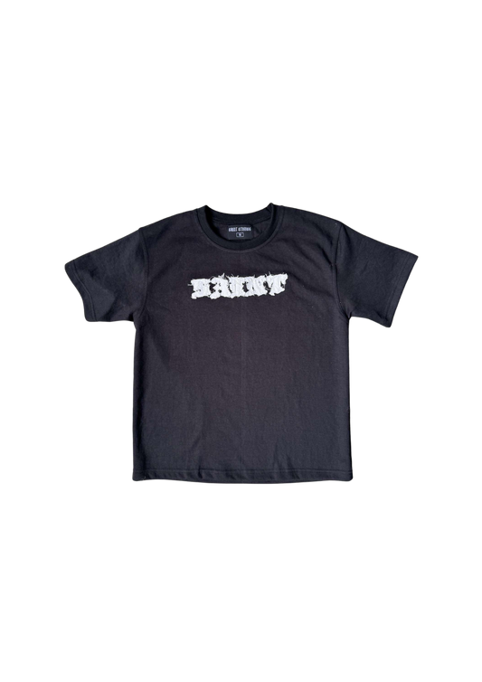BLACK CROPPED T-SHIRT