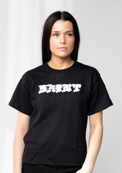 BLACK CROPPED T-SHIRT